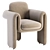 Modern Henna Armchair: Stylish Comfort 3D model small image 2