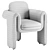 Modern Henna Armchair: Stylish Comfort 3D model small image 4