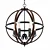 Wide Dark Bronze Orb Chandelier 3D model small image 1