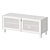 Modern White TV Stand with Mortviken Doors 3D model small image 3