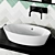 Stylish Bathroom Set: Velis Sink & Subway Tile 3D model small image 8