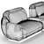 Roberto Cavalli Tobago Modular Sofa 3D model small image 6