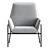 Vintage Gray Winston Armchair 3D model small image 2