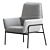 Vintage Gray Winston Armchair 3D model small image 3