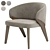 Elegant Nora Armchair: Bross Italy 3D model small image 1