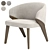 Elegant Nora Armchair: Bross Italy 3D model small image 2