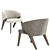 Elegant Nora Armchair: Bross Italy 3D model small image 4