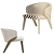 Elegant Nora Armchair: Bross Italy 3D model small image 5