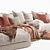 Modular Wodge Chaise Sofa: Sleek Design, Maximum Comfort 3D model small image 2