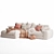 Modular Wodge Chaise Sofa: Sleek Design, Maximum Comfort 3D model small image 3