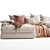 Modular Wodge Chaise Sofa: Sleek Design, Maximum Comfort 3D model small image 4