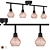 Copper Volga 4-Light Metal Ceiling Lamp 3D model small image 1