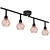 Copper Volga 4-Light Metal Ceiling Lamp 3D model small image 3