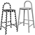 Sleek Bobby Bar Stool - Modern Design 3D model small image 3