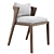 Malta Teak Side Chair: Elegant and Realistic Addition to Your Space 3D model small image 2