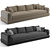 Westbury Low Armrest Sofa - Luxury Living at its Finest 3D model small image 1