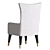 Barrett Winged Chair: Elegant Occasional Seating 3D model small image 5