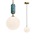 Marble Glass Pendant Lamp 3D model small image 1