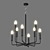 Elegant LALUZ Chandelier: Timeless Dining Room Lighting 3D model small image 1