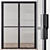 Sleek Metal Glass Door - Model 40 3D model small image 3