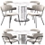 Sophia Modern Dining Set by Calligaris NYC 3D model small image 1