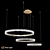 Laura Brass Suspension Light - Elegant and Stylish 3D model small image 1