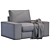 Stylish Kivik Armchair by Ikea 3D model small image 6