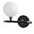 Sleek Black Stick Wall Lamp 3D model small image 1