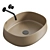 50cm Oval Colored Sink 3D model small image 1