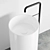Sleek 7 Washbasin by JUSTIME 3D model small image 2