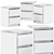 Sleek and Stylish: Ikea Malm 2-Drawer Chest 3D model small image 2