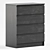 Sleek and Stylish Malm 4-Drawer Chest 3D model small image 2