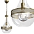 Elegant Aged Brass Pendant Light 3D model small image 1