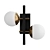 Sleek Alluria 2-Light Wall Mount 3D model small image 1