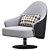 Ludwig Swivel Armchair with Armrests 3D model small image 1