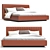 Elegant Laskasas Harry Bed 3D model small image 1