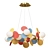 Vibrant Matisse Ring Chandelier 3D model small image 5