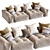 Modern Pixel Sofa: Stylish & Spacious 3D model small image 4