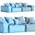 Modern Pixel Sofa: Stylish & Spacious 3D model small image 7