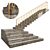 Art Deco Stairs: Modern Metal & Stone 3D model small image 1