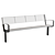 Intervera Outdoor Park Benches - Stylish and Durable 3D model small image 1