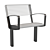 Intervera Outdoor Park Benches - Stylish and Durable 3D model small image 2