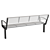 Intervera Outdoor Park Benches - Stylish and Durable 3D model small image 3