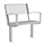 Intervera Outdoor Park Benches - Stylish and Durable 3D model small image 5