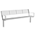 Intervera Outdoor Park Benches - Stylish and Durable 3D model small image 6