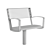 Sleek Steel Outdoor Park Benches 3D model small image 6