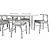 Elegant Emilia Chair & Hubert Table 3D model small image 3