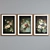 Modern Floral Oil Painting Picture Frame Set 3D model small image 2