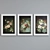 Modern Floral Oil Painting Picture Frame Set 3D model small image 4