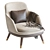 Modern Misool Armchair: Stylish and Comfortable 3D model small image 3